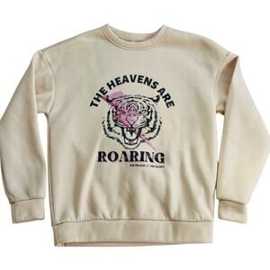 The Heavens Are Roaring Crewneck Sweater Medium M Warm Christian Graphic Apparel